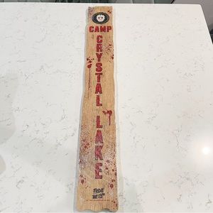Camp Crystal Lake Wooden Sign Decor 🩷